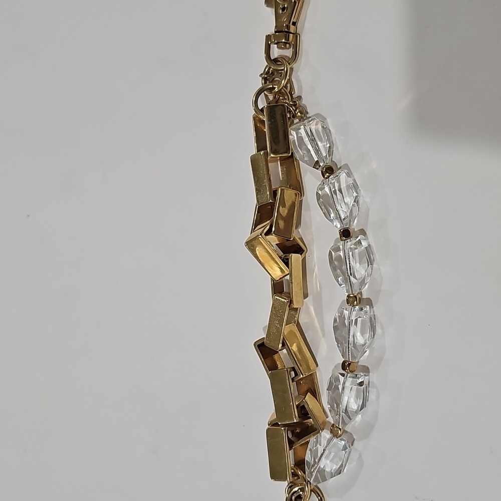 Ann Taylor Gold and Clear Bracelet